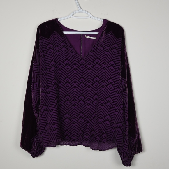 12th Street by Cynthia Vincent Velvet Long Sleeve - Picture 1 of 4